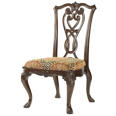 <b>Customizable</b> Lewiston Side Chair with Chippendale Legs